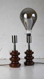 sheerlite 1960s lamp with large smokey bulb