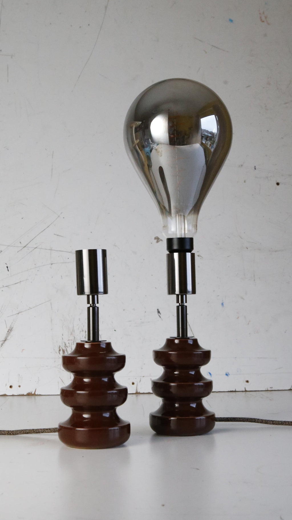 Original Vintage Ceramic Doulton Sheerlite Lamps 1960s | Restored Mid-Century Lighting UK